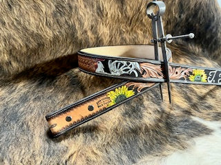 Traditional 1.5" Custom Hand Tooled Belt
