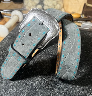 1.5" Custom Suede Gunslinger Belt