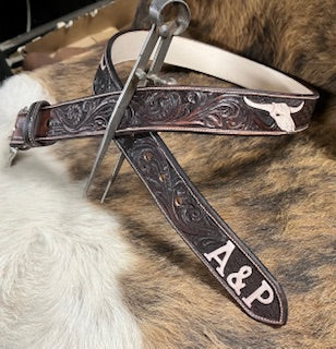 Traditional 1.5" Custom Hand Tooled Belt