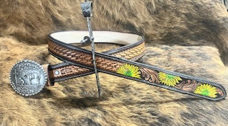 Traditional 1.5" Custom Hand Tooled Belt